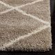 Modern Beige Shaggy Living Rug